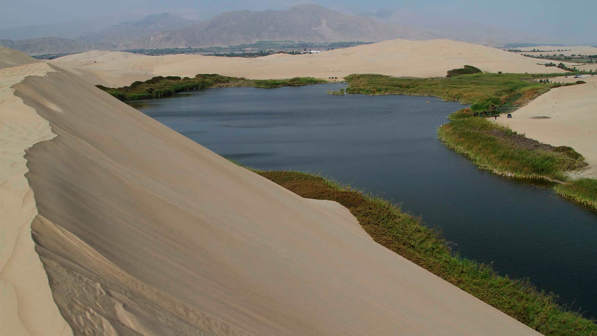 The Moron Lagoon is an Oasis in the middle of the desert. It is 300 meters long and 150 meters wide and 8 meters deep | RESPONSible Travel Peru
