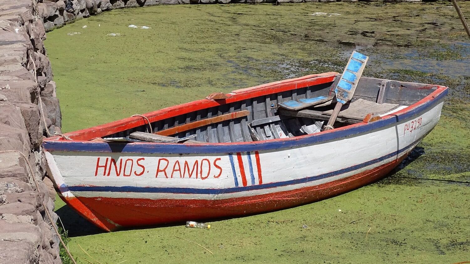 A fisherman's boat at the port of Llachón, Lake Titicaca. | RESPONSible Travel Peru