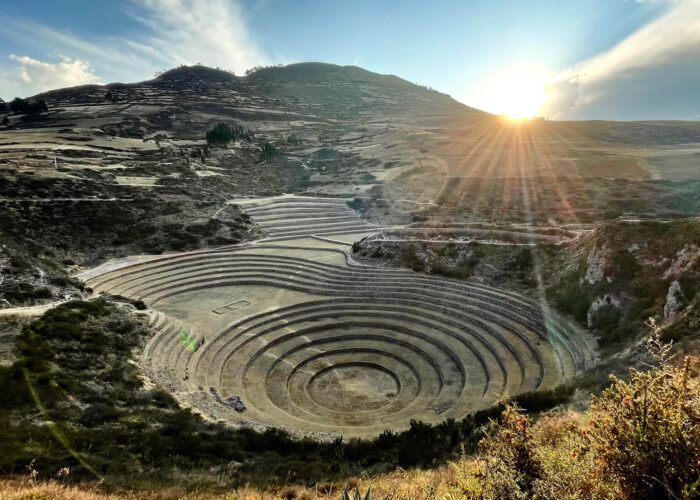 Moray terraces with backlight | RESPONSible Travel Peru