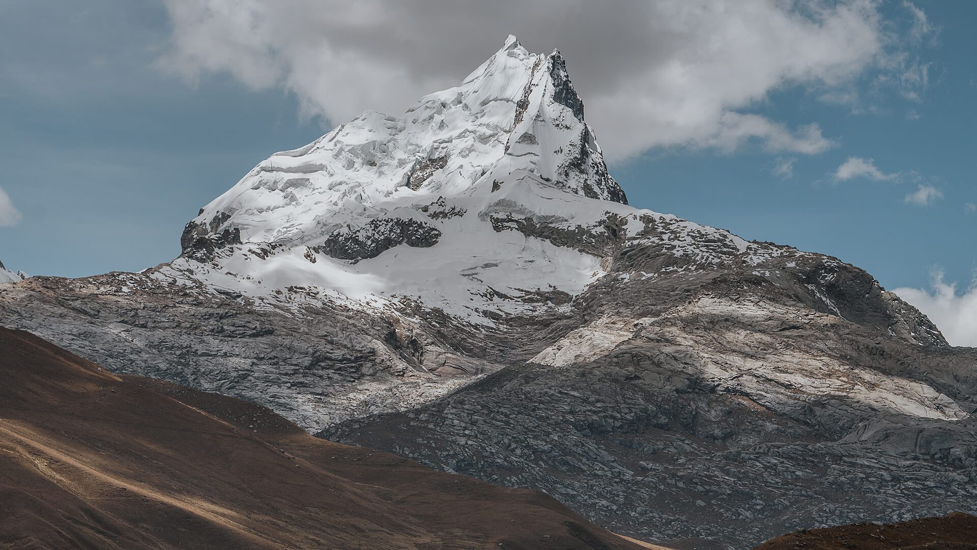 Snowy Andean peak in Northern Peru | Llama Trek Olleros to Chavin with RESPONSible Travel Peru | Photo by Bjorn Snelders