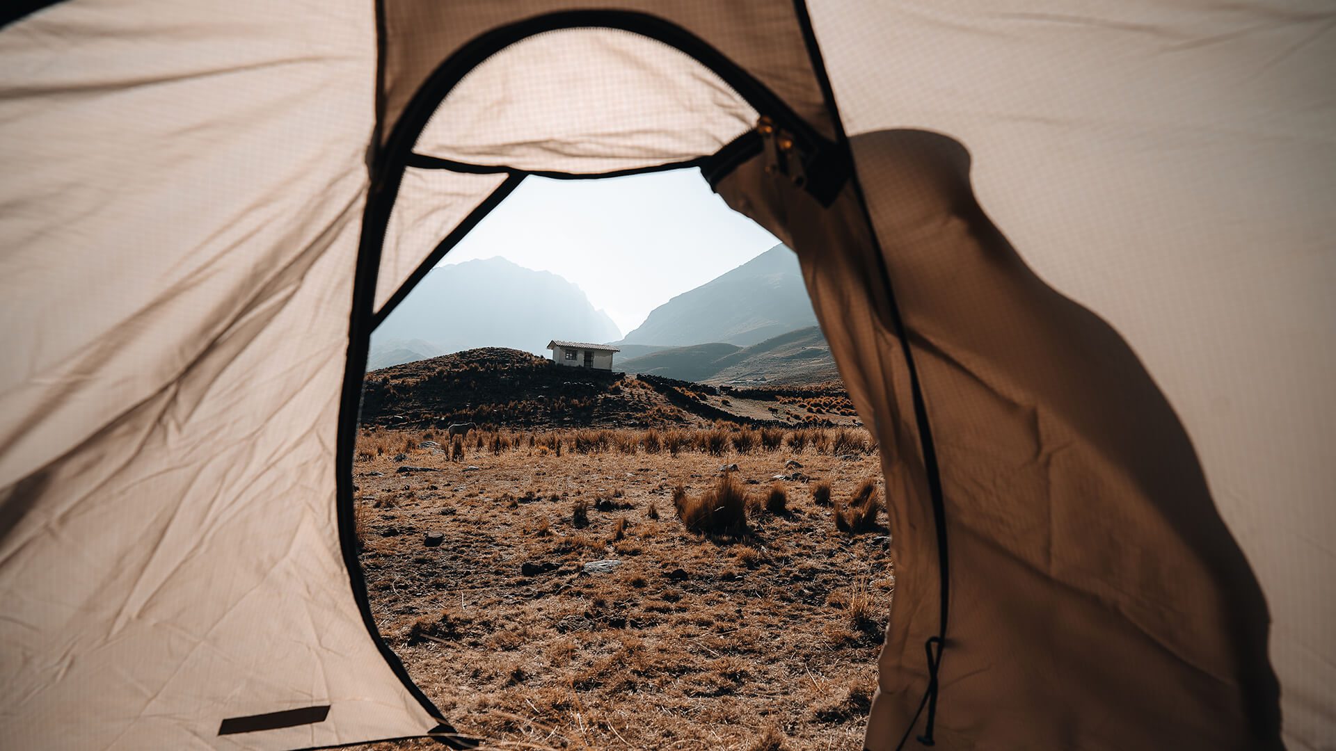 morning view from inside a tent | Llama Trek Olleros to Chavin with RESPONSible Travel Peru | Photo by Bjorn Snelders